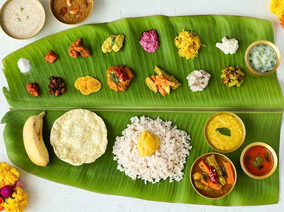 Kerala Onam Sadhya on banana leaf